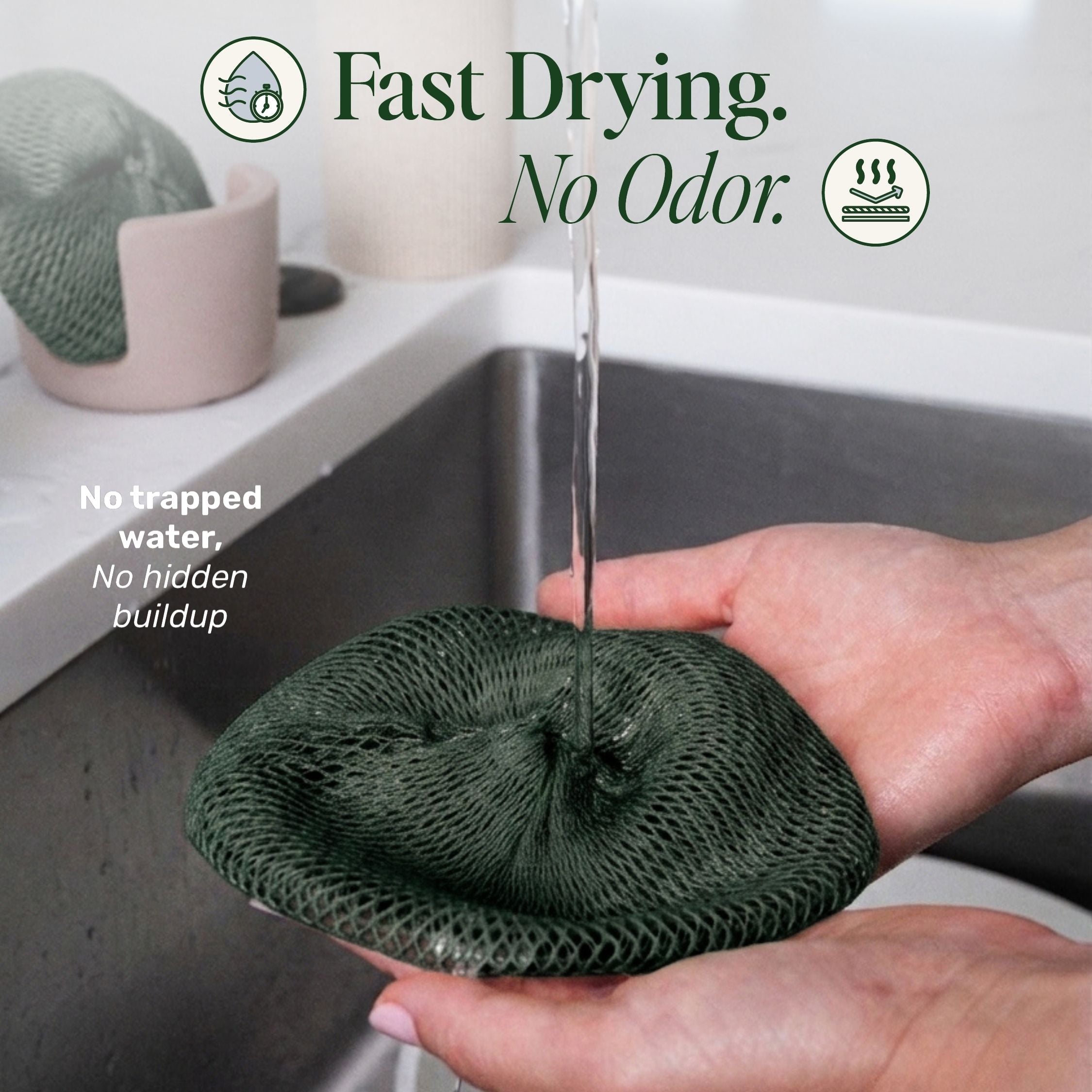 Breezi Heavy-duty Mesh Kitchen Scrubbers - 3 Pack